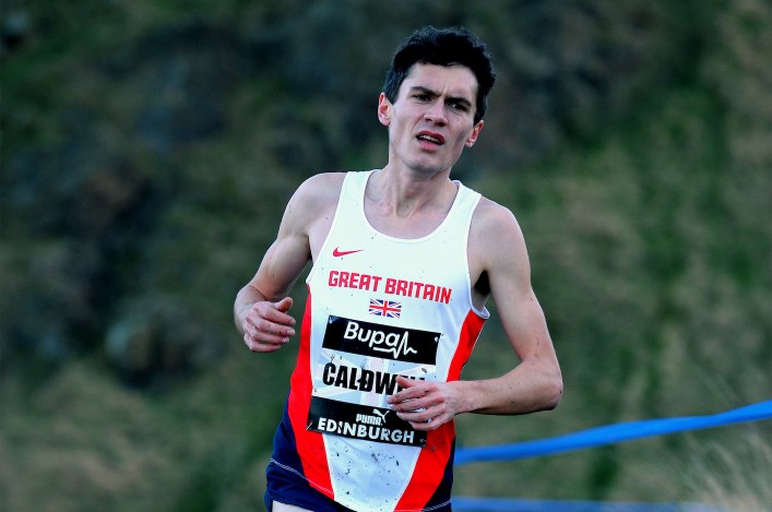 Luke Caldwell in cross country race