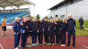 Scotland team of Para athletes at Mencap Champs in July 2014