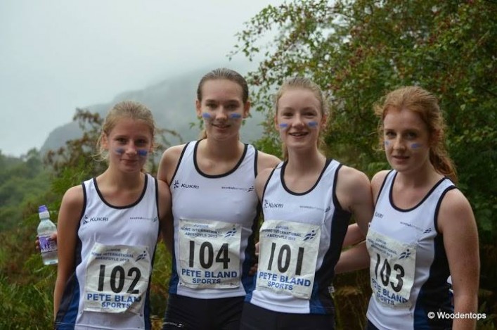 Scottish girls hill running team Aberfoyle 2013