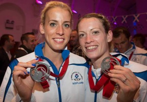 Lynsey Sharp and Eilidh Child with Commonwealth medals