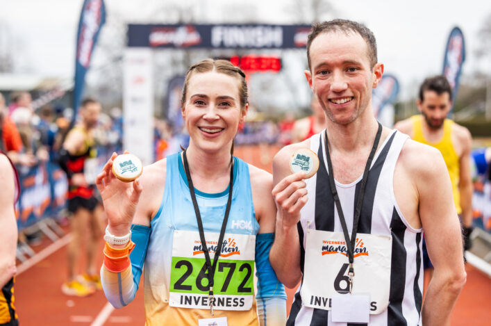 Mhairi and John land Scottish Half Marathon golds in Inverness